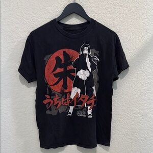 Black Naruto Graphic T-Shirt Size Medium